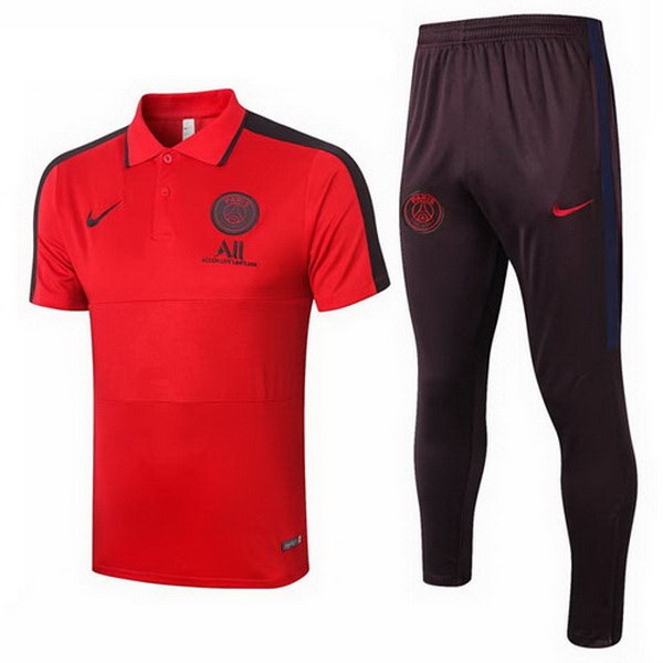 Polo Paris Saint Germain Conjunto Completo 2020-2021 Rojo Negro